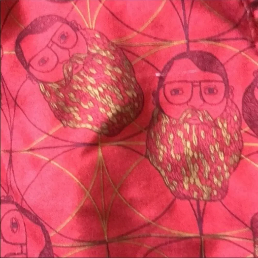 Ambiguous Red board shorts swim trunks Bearded Man Design men’s small